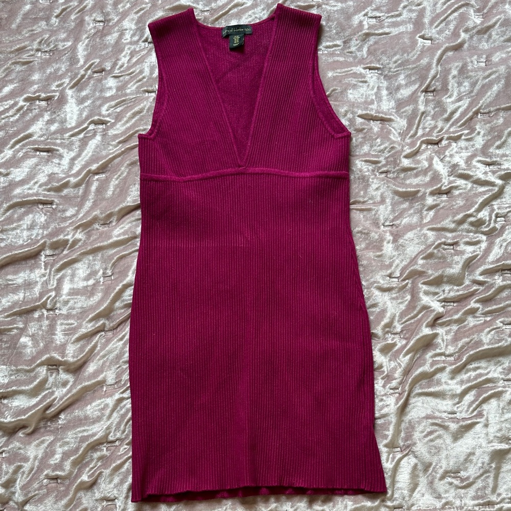 Magenta Sleeveless Mini Dress